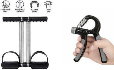 abso Tummy Trimmer 12 inch Double Spring & R Hand Grip for man and women Ab Exerciser(Black)
