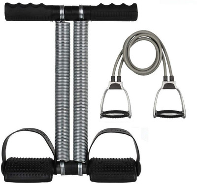 LCARNO Tummy Trimmer + Resistance Band Toning Tube Ab Exerciser Home Gym Workouts Ab Exerciser(Multicolor)