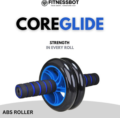 FITNESSBOT CoreGlide Ab Roller Wheel for Abs, Core and Upper Body Training Ab Exerciser(Blue)