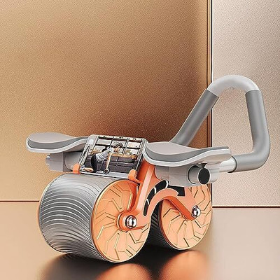 HONESTSTORE Ab Roller Set with Silent Knee Pad Mat for Exercise Gym,Abdominal Ab Roller Ab Exerciser(Multicolor)