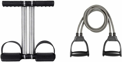 KBCCRAZY Tummy Trimmer WithResistance Band Rope Stretching Tubes for Men and Women COMBO Ab Exerciser(Multicolor)