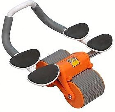 Whipbird Auto Rebound 4 Wheel with 4 Elbow Support with Timer Ab Exerciser(Multicolor)