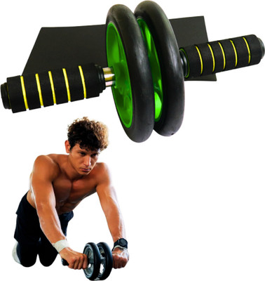 Coresport Abs Roller - Dual Wheels, Stainless Steel Core, 120kg Support, Gym Accessory Ab Exerciser(Black)