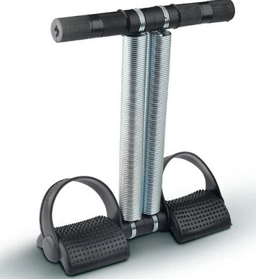 LIVOX Double Spring Tummy Trimmer for Burn Calories for Men & Women Ab Exerciser(Black, Silver)