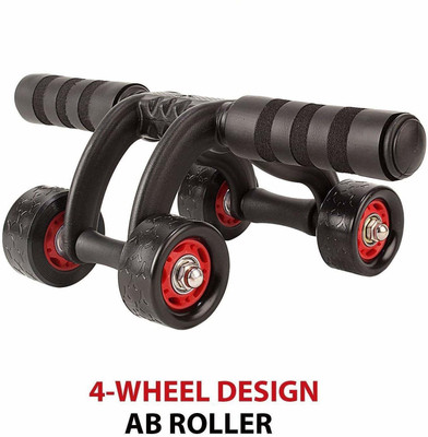 NAVER AB Roller 4-Wheel Toner Exercise Roller (Black) Ab Exerciser(Multicolor)