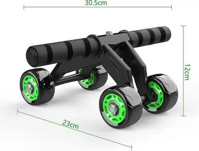 IRONCORE ABDOMINAL FOUR WHEEL Ab Exerciser(Black, Green)