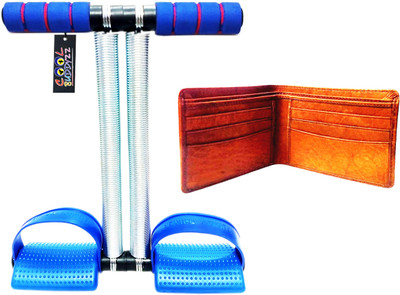 Cool Buddyzz Double Spring Tummy Trimmer For Men & Women with Free Wallet(Made in India) Ab Exerciser(Blue)