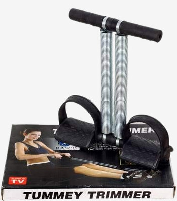 HOUSE OF COMMON Double Spring Tummy Trimmer, Waist Trimmer, Ab Exerciser,Gym 061 Ab Exerciser(Black, Silver)