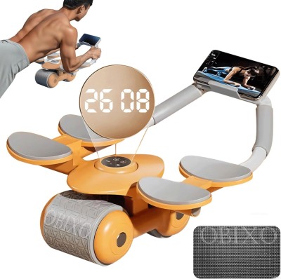 OBIXO 2023 New Ab roller Wheel, Automatic Rebound 2 In 1 For Abs Workout Ab Exerciser(Orange)