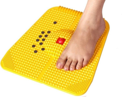 Owlix Blood Circulation for Foot Massage Acupressure Power Manual Mat.. Ab Exerciser(Yellow)