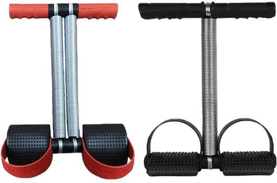 Fitfun Double Spring Tummy Trimmer with Single Spring Tummy Trimmer Ab Exerciser(Silver)