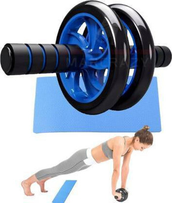 riyafitness 2 Wheel Ab Roller Training Abdominal Muscle Workout For Home. heavy Ab Exerciser Ab Exerciser(Blue)