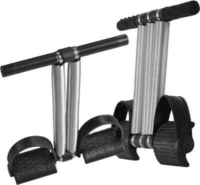 Athlian Double & Triple Spring Tummy Trimmer Combo Ab Exercise Equipment for Home Ab Exerciser(Black)