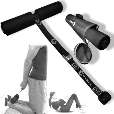 Chaken Nordic Curl Hamstring Abs Strap Ab Exerciser(Black)