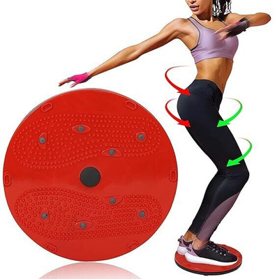 Fitdex Magnetic Figure Twister Disc for Waist Trimming & Body Toning Ab Exerciser(Red)