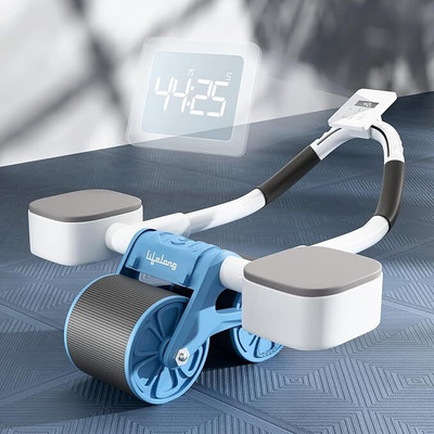 Lifelong LLAR02 Ab Roller with Timer | Abdominal Exercise Fitness For Men & Women Ab Exerciser(Blue)