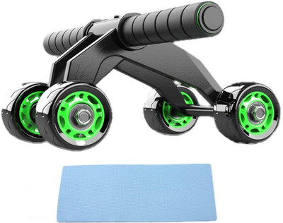 GripForge 4-Wheel Ab Roller/Fitness Accessories/Exerciser & Gym Equipment for Unisex Ab Exerciser(Multicolor)