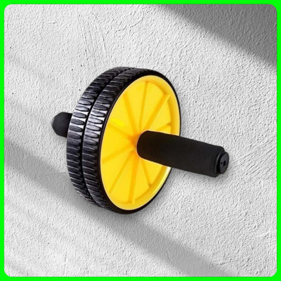 zxxxt Fitness AB Wheel / AB Roller Dual Wheel Core Trainer_818 Ab Exerciser(Yellow)