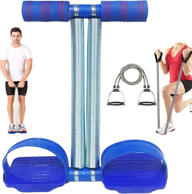 Cool Buddyzz Double Spring Tummy Trimmer and Resistance Band Ab Exerciser(Blue)