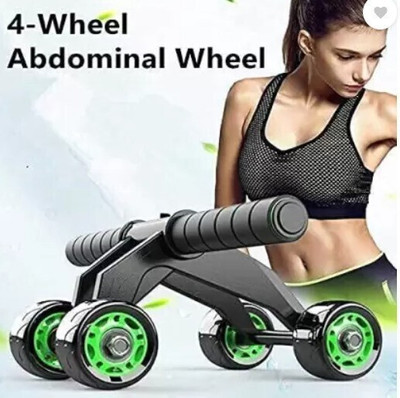 DHEER AB ROLLER WHEEL FITNESS KIT HOME GYM PRODUCTS Ab Exerciser(Black)