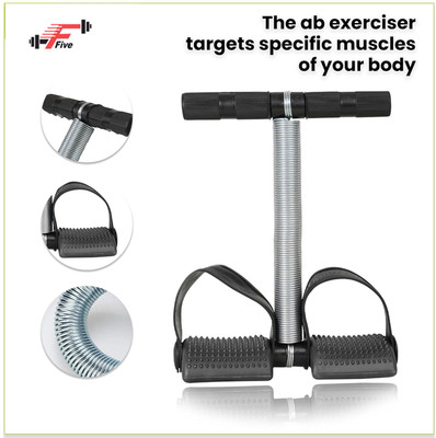 FFive Single Spring Tummy Trimmer Abs Exerciser Waist Trimmer-Body Ab Exerciser(Black, Silver)