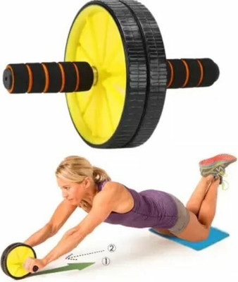 HOUSE OF COMMON Abdominal Double Wheel Ab Roller Gym For Exercise Fitness Equipment Workout Ab Exerciser(Multicolor)