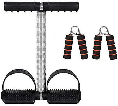LatinX COMBO SINGLE BLACK TUMMY TRIMMER WITH 2 PCS FOAM HAND GRIP Ab Exerciser(Multicolor)