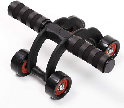 NIRVA AB Roller Wheel Workout Equipment, 4 Wheel Ab Roll Core Strength Abdominal Trainer Ab Exerciser(Black)