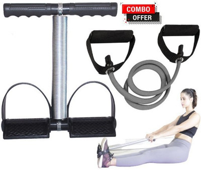 BQH Tummy Trimmer & Toning Tube (Combo of 2) Waist Trimmer Body Toner Ab Exerciser(Black)