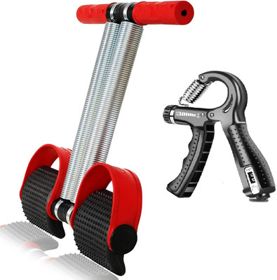 Khargadham Tummy Trimmer & Counter Hand Grip Type of Exercise tool to Body Tone &Strengthen Ab Exerciser(Black, Red)