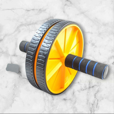 Modkart Fitness AB Wheel / AB Roller Dual Wheel Core Trainer_106 Ab Exerciser(Yellow)