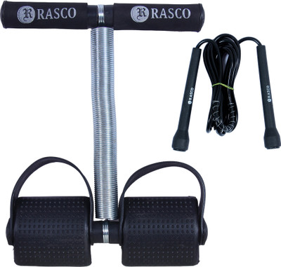 RASCO Single Spring Ab Exerciser with Black Pencil Rope Ab Exerciser(Black)