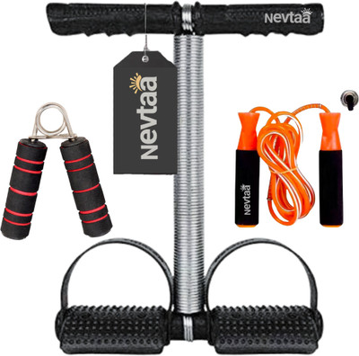 Nevtaa Best Tummy Trimmer, Skipping Rope, Hand Gripper Combo Ab Exerciser(Red)