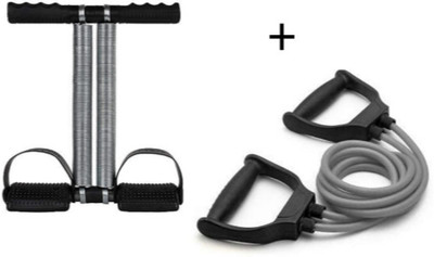 Owlix Tummy Trimmer + Resistance band Toning Tube Ab Exerciser Home Gym Workouts Ab Exerciser(Multicolor)