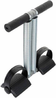 Rohi Faille Double Spring Tummy Trimmer Waist Trimmer-Abs Exerciser for Men and Women Ab Exerciser(Black, Silver)