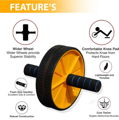 abcdeyes Abs Roller Wheel Exerciser (color may vary) Ab Exerciser(Multicolor)