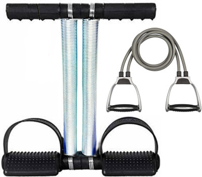 KutumB Premium Quality Double Spring Tummy Trimmer For Men & Women & Toning Tube Ab Exerciser(Black)