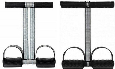 Fitfun DOUBLE SPRING TUMMY TRIMMER WITH SINGLE SPRING TUMMY TRIMMER Ab Exerciser(Silver)
