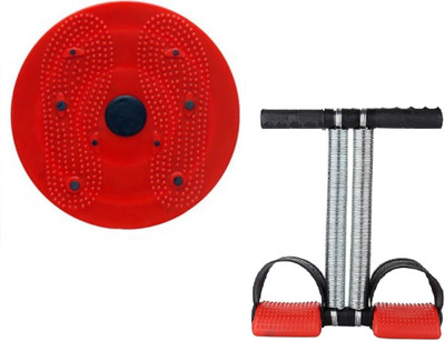 GJSHOP Double Spring Tummy Trimmer Men and Women for Abs Workout Stomach Exercise Ab Exerciser(Multicolor)