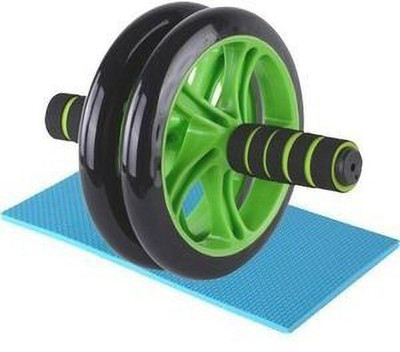 Fulkiza Anti Skid Double Wheel AB Roller Exerciser forAbdominal Stomach Exercise Kneepad Ab Exerciser(Multicolor)