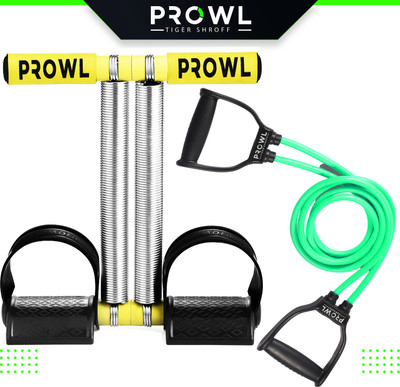 PROWL by Tiger Shroff Combo Offer Tummy Trimmer & Double Toning Tube Gym Workout Ab Exerciser(Yellow, Green)