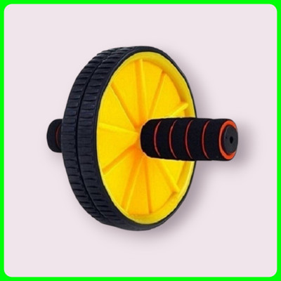 Modkart Fitness AB Wheel / AB Roller Dual Wheel Core Trainer_908 Ab Exerciser(Yellow)