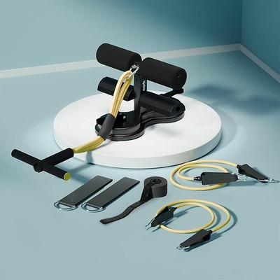 Lifelong Sit-Up Bar For Abdominal Exercise With Double Suction Cup Ab Exerciser(Black, Yellow)