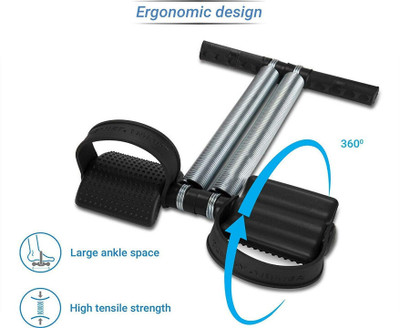 DHEER Tummy Trimmer with Double Spring for Burn Calories & Tone Muscles Ab Exerciser(Black)