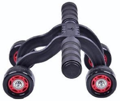 PRT 4 Wheel Ab Roller Abdominal Trainer with Knee Pad Exercise Wheel 4 wheel Ab Exerciser(Black, Green)