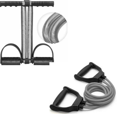 BOLDHIGH Combo Of Double Spring Tummy Trimmer and Double Toning Tube Gym & Fitness Kit Ab Exerciser(Black)