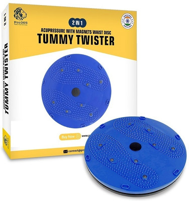PRO365 Disc Acupressure Magnets Reflexology Slimming Abdominal 2 in 1 tummy twister Ab Exerciser(Blue)