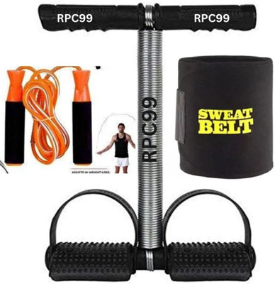 RPC99 TummyTrimmer Single Spring Black With Skipping Rope,Yoga, Home Gym Equipments Ab Exerciser(Multicolor)