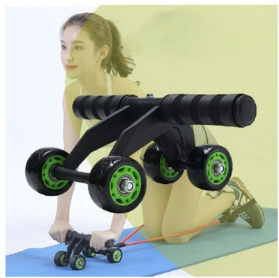 ResiFit 4-Wheel Ab Roller/Fitness Accessories/Exerciser & Gym Equipment for Unisex Ab Exerciser(Multicolor)