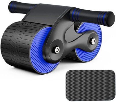 HASTHIP Ab Roller Knee Pad Set Silent Springback Roller Work Out at Home Core Strength Ab Exerciser(Blue)